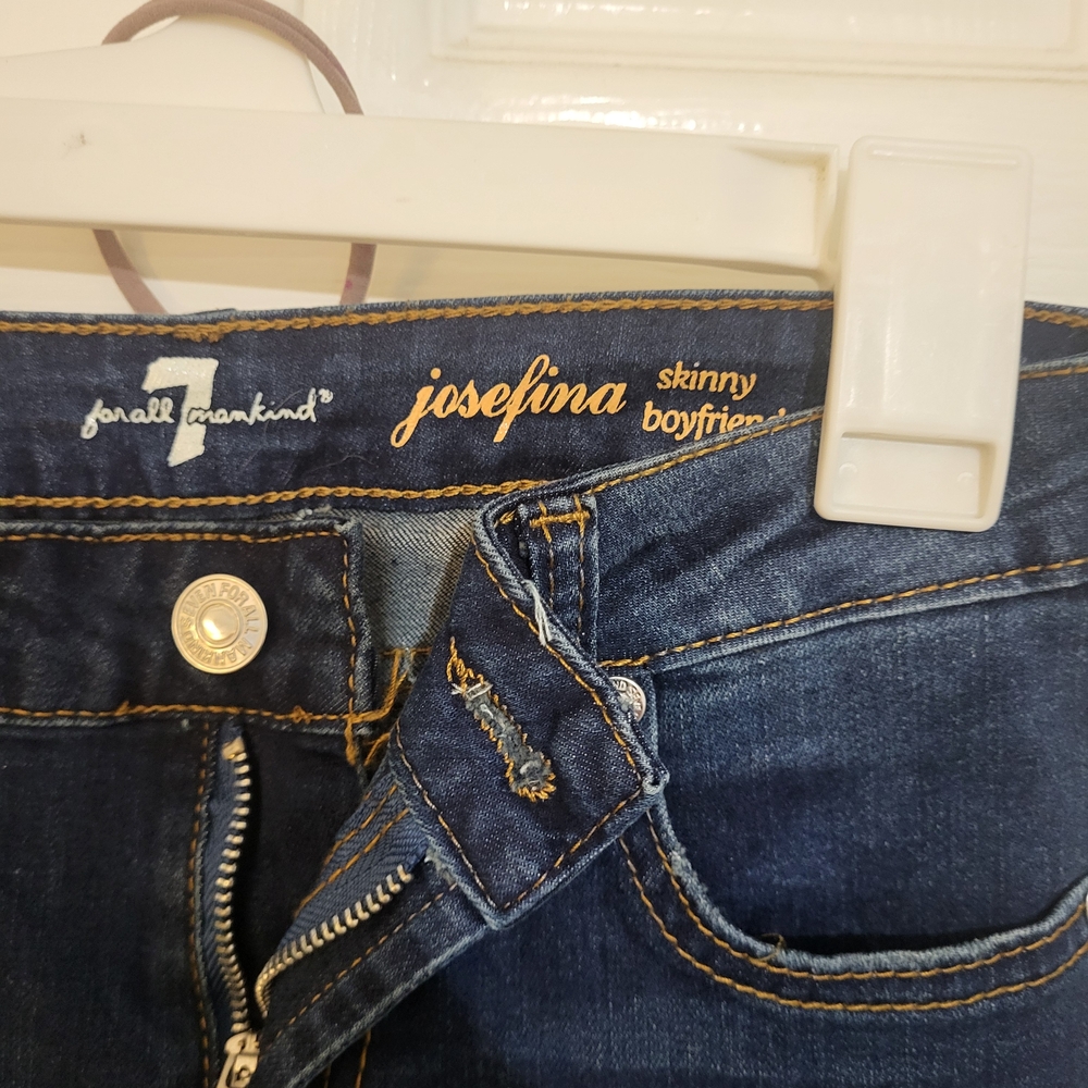 GIRLS 7 For All Mankind Josefina Boyfriend Jeans in Dark Blue